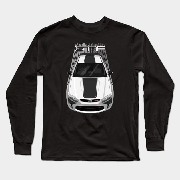 Ford Falcon GT-F 351 - White - Black Stripe Long Sleeve T-Shirt by V8social